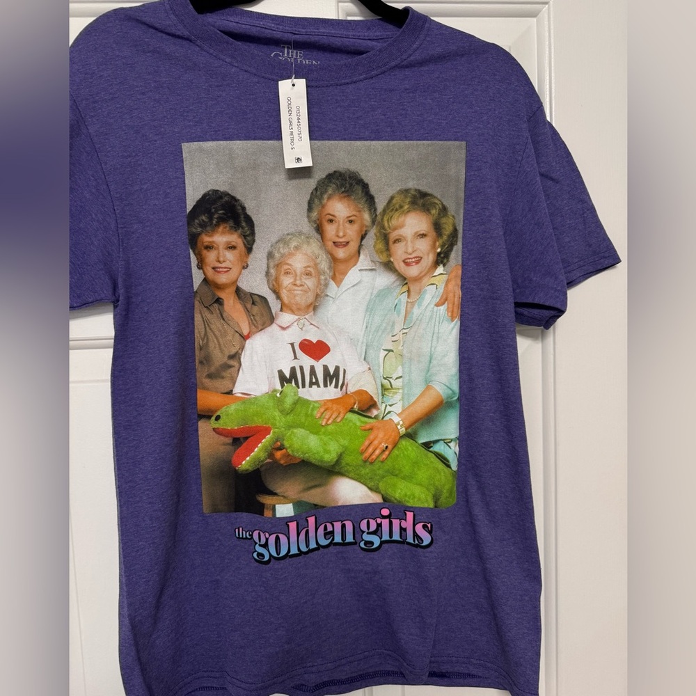 Golden Girls Purple Graphic T-Shirt Womens S Fun Pop Culture Tee BNWT Retro!!! - Picture 3 of 6